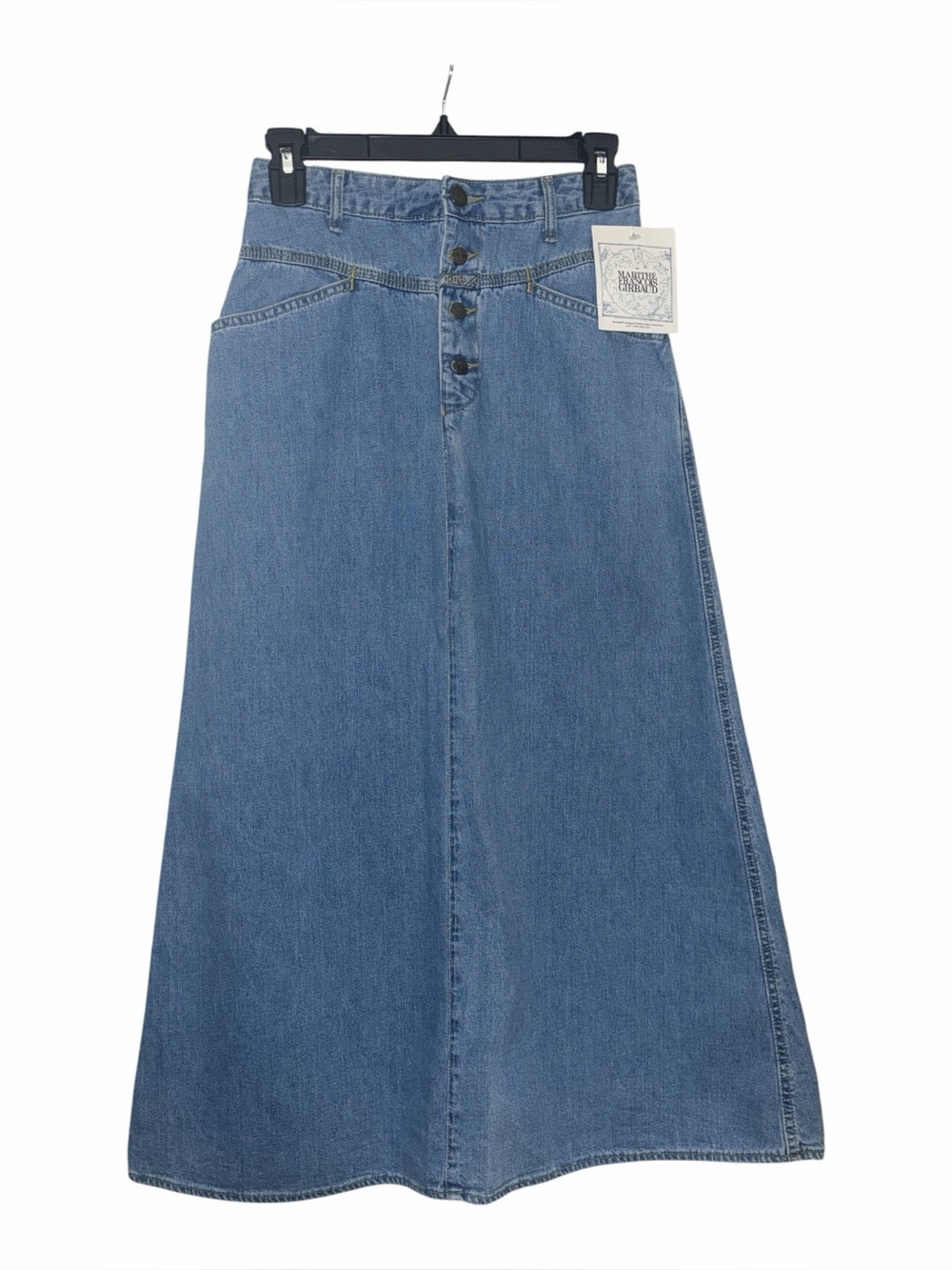 Marithe Francois Girbaud Original Stone Wash New Edge Maxi Skirt Size 3/4 NWT